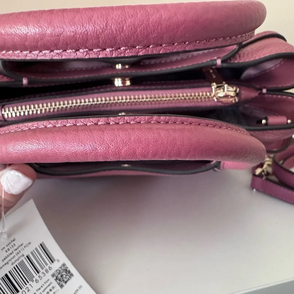NWT Kate Spade Dumpling Bag Pebbled Leather Top-Handle in Pomegranate - Picture 4 of 7